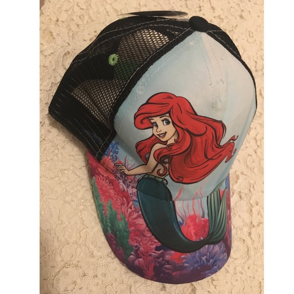 Little Mermaid Ariel Baseball Snapback Hat NWT - Picture 2 of 5